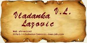 Vladanka Lazović vizit kartica